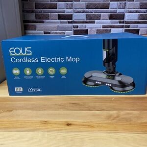 EOUS Cordless Electric Mop, with Detachable Water Tank & Water Sprayer, LED